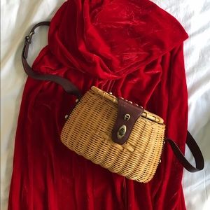 Vintage wicker basket purse